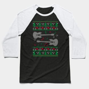 Guitar Music Ugly Christmas Sweater Gifts Baseball T-Shirt